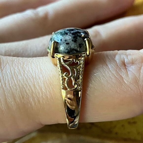 Natural Yooperlite Sterling Silver Ring Size 8 - Picture 3 of 10